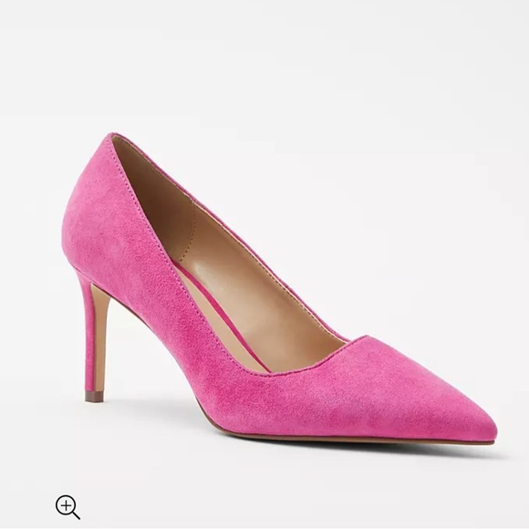 Ann Taylor Suede Pointy Toe Straight Heel Pumps - Picture 2 of 7